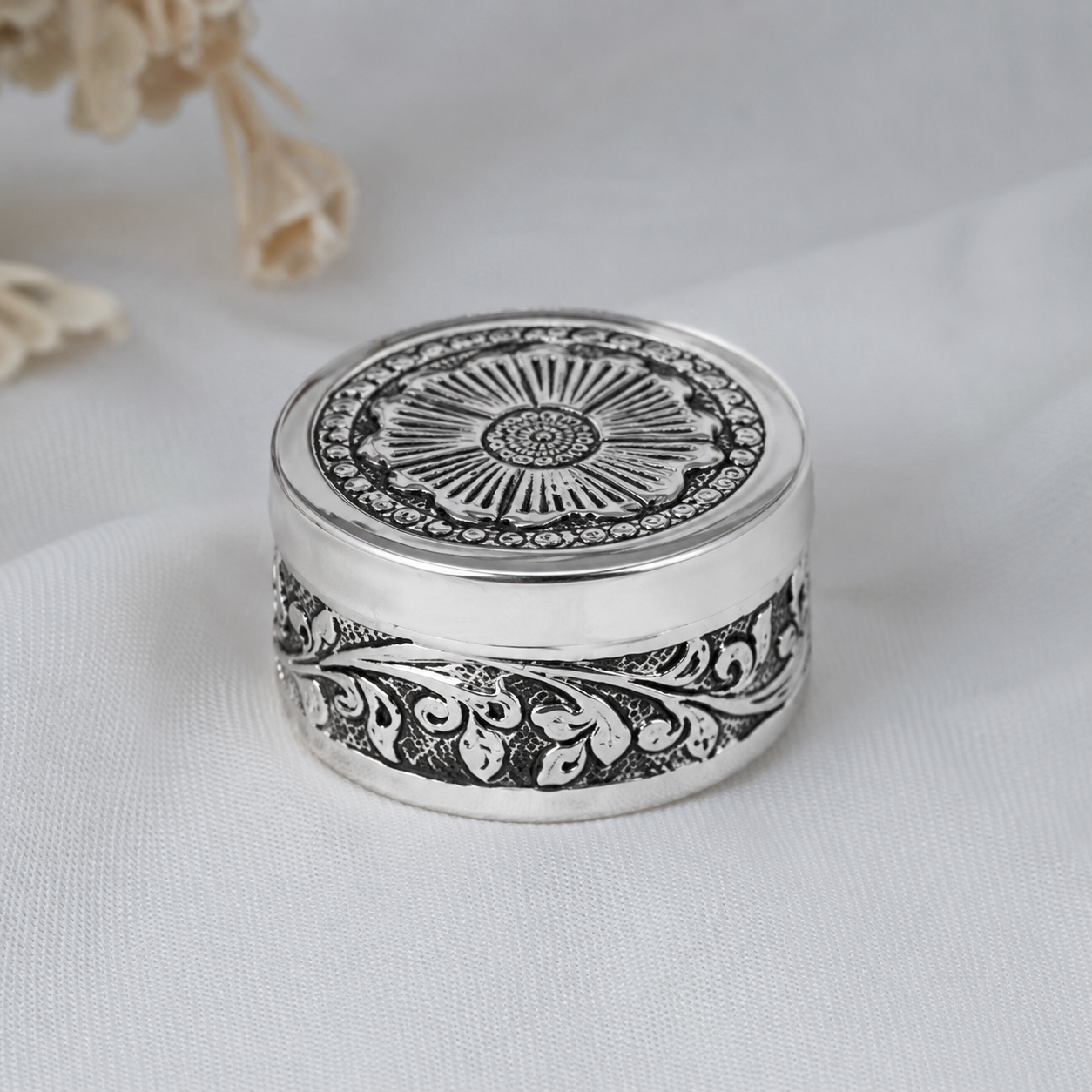 Silver Decorative Storage Box – 92.5 Pure Sterling Silver | SilverEraArts